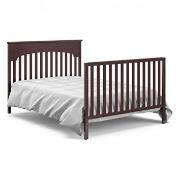 The Graco Lauren Convertible Crib setup like a bed